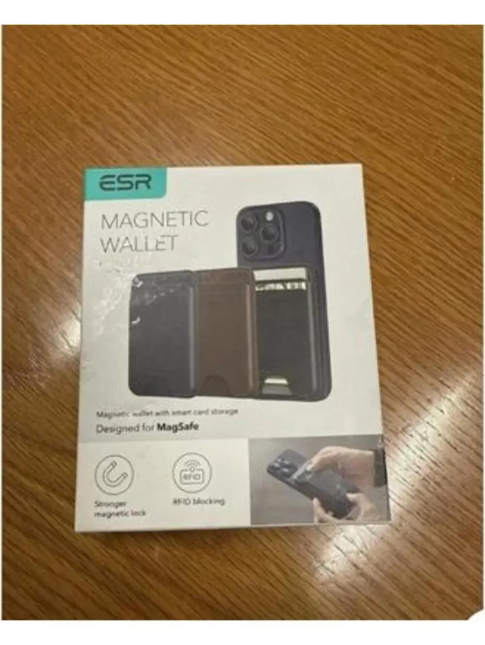 ESR Phone Wallet Stand HaloLock MagSafe Wallet and Magnetic, Black - New + seale